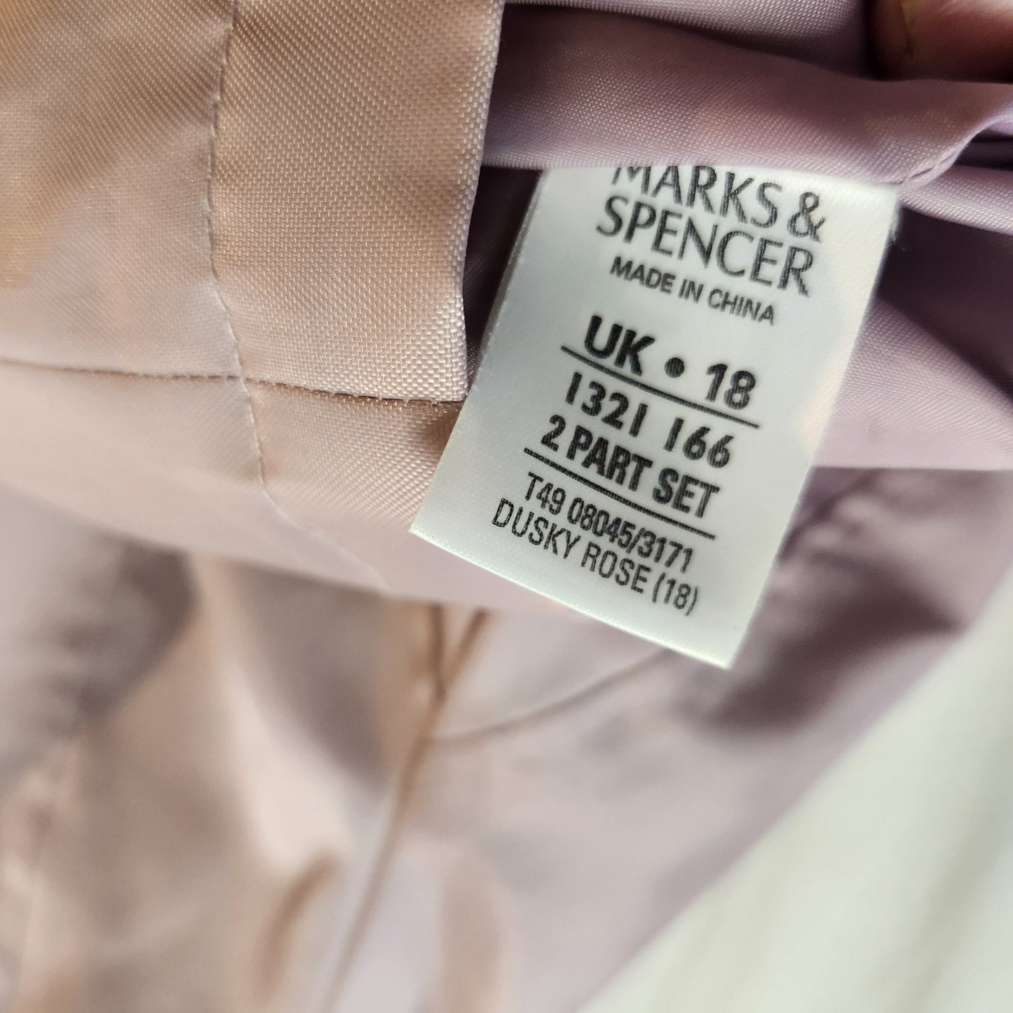 Marks & Spencer Dusky Rose Trench-Style Jacket UK 18 | Double-Breasted