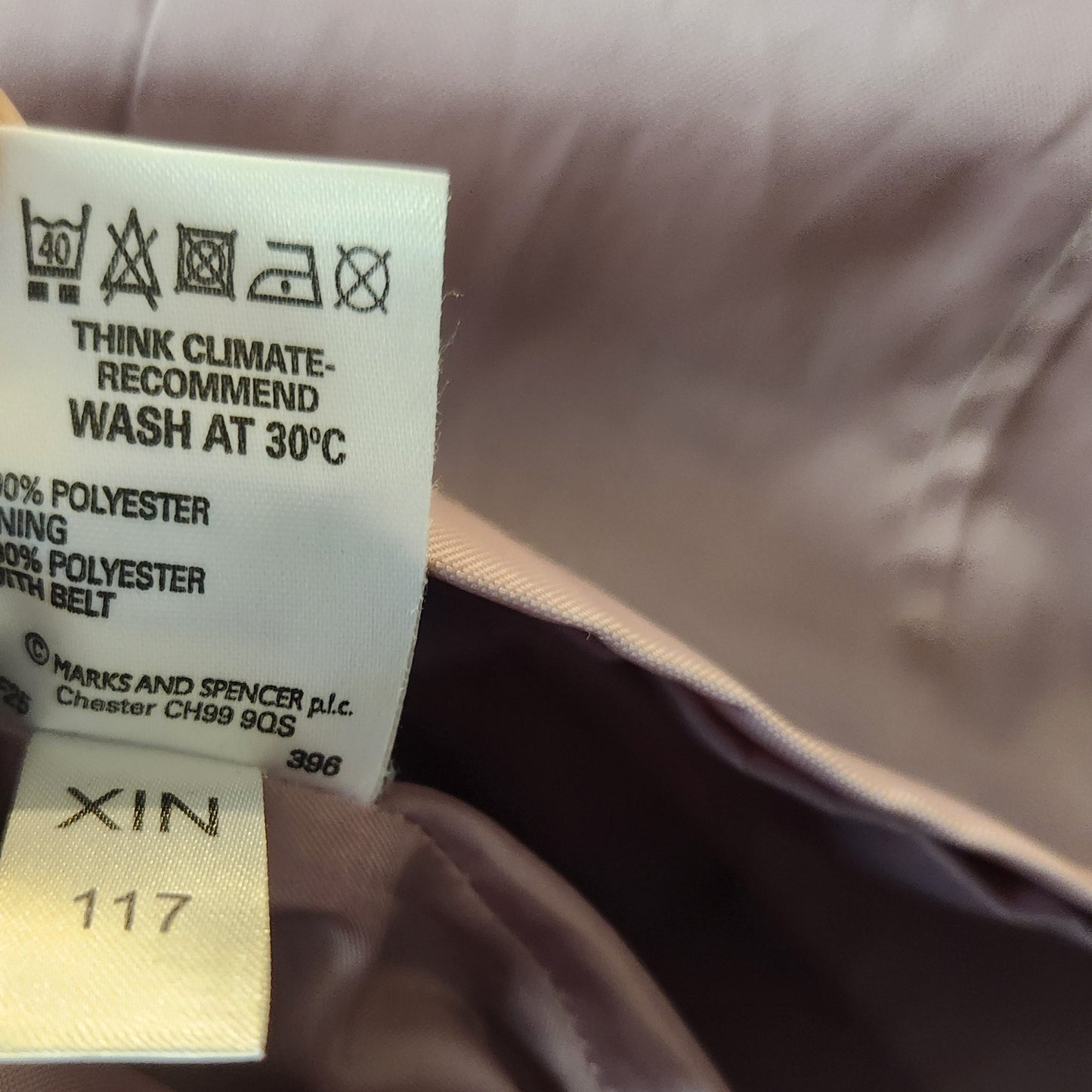 Marks & Spencer Dusky Rose Trench-Style Jacket UK 18 | Double-Breasted