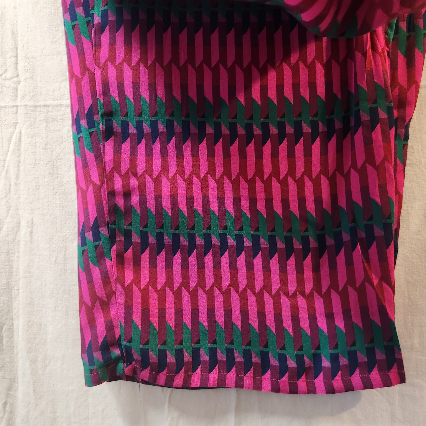BNWT Sussan Pink Geometric Viscose Pyjama Set | BCNA Edition | XXXL