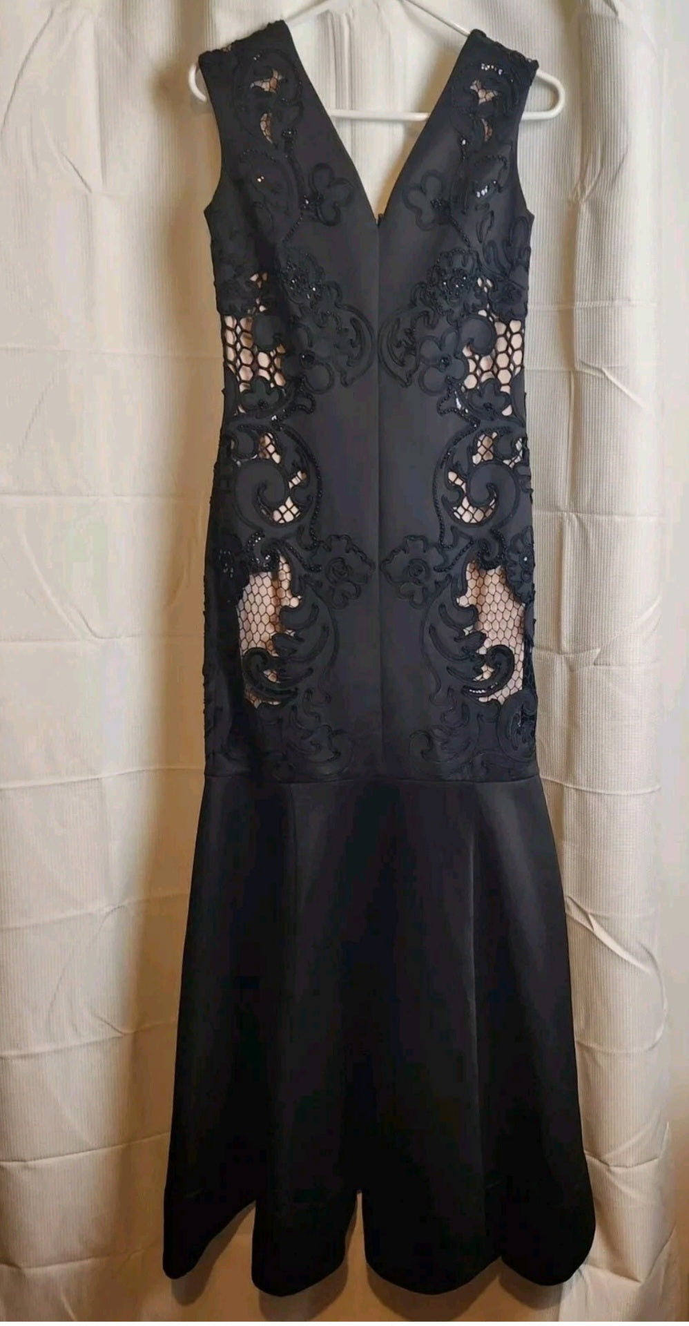 Phase 8 (Collection 8)Black Embellished Midi Dress Size 12 Cocktail Formal Evening Dress