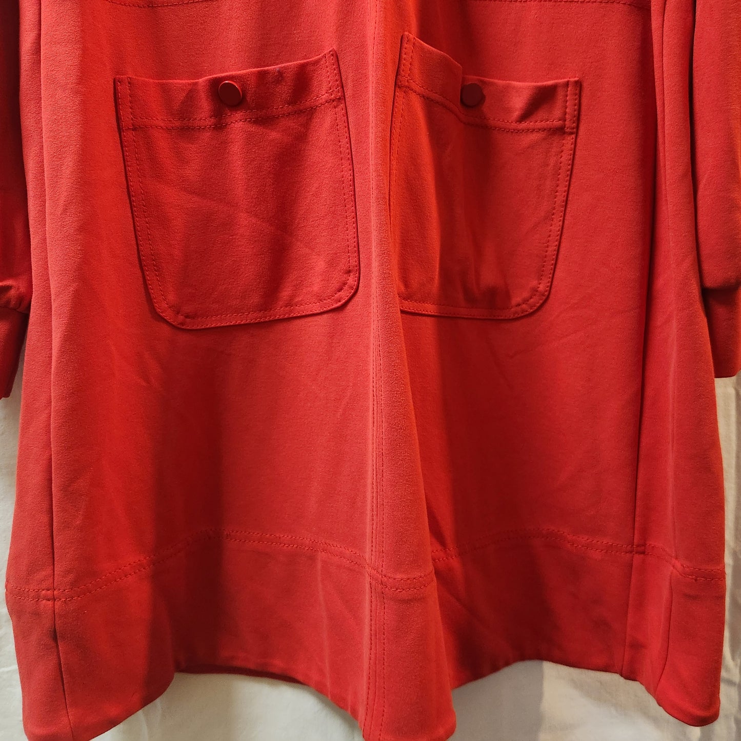 ME+EM Coral Red Zip Front Dress UK 16 Designer Puff Sleeve Pocket Dress