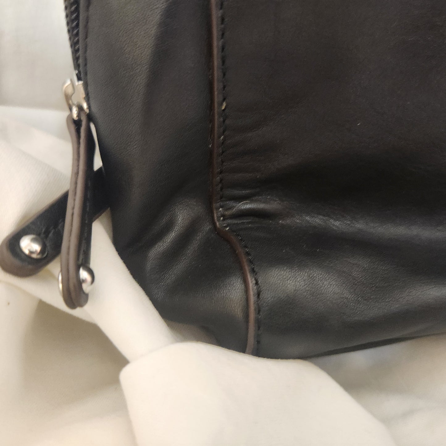 Tignanello Black Shoulder Handbag | Multi-Compartment Tote | Excellent Condition