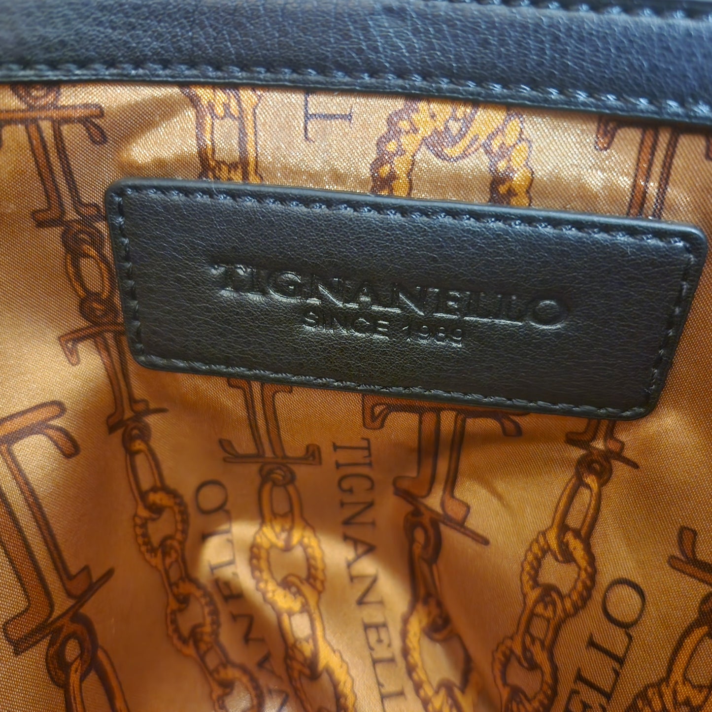 Tignanello Black Shoulder Handbag | Multi-Compartment Tote | Excellent Condition