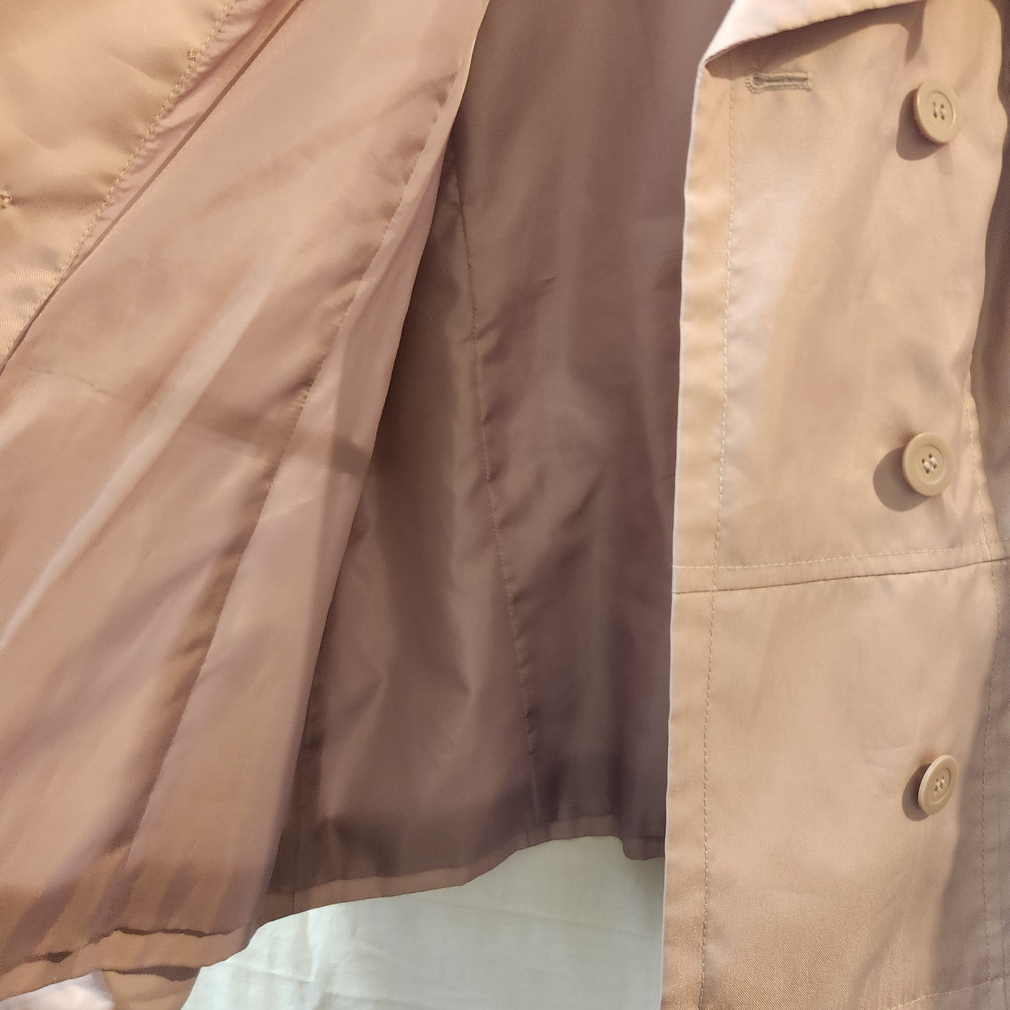 Marks & Spencer Dusky Rose Trench-Style Jacket UK 18 | Double-Breasted