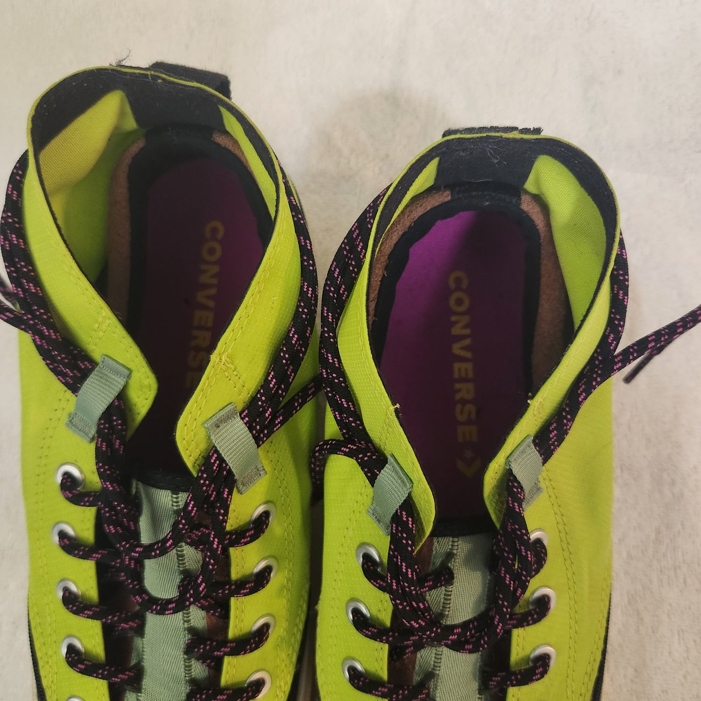 Converse Chuck 70 Utility Zip Low Top Sneakers Lime Green Multi Colour Men's US 9 / Women's US 11
