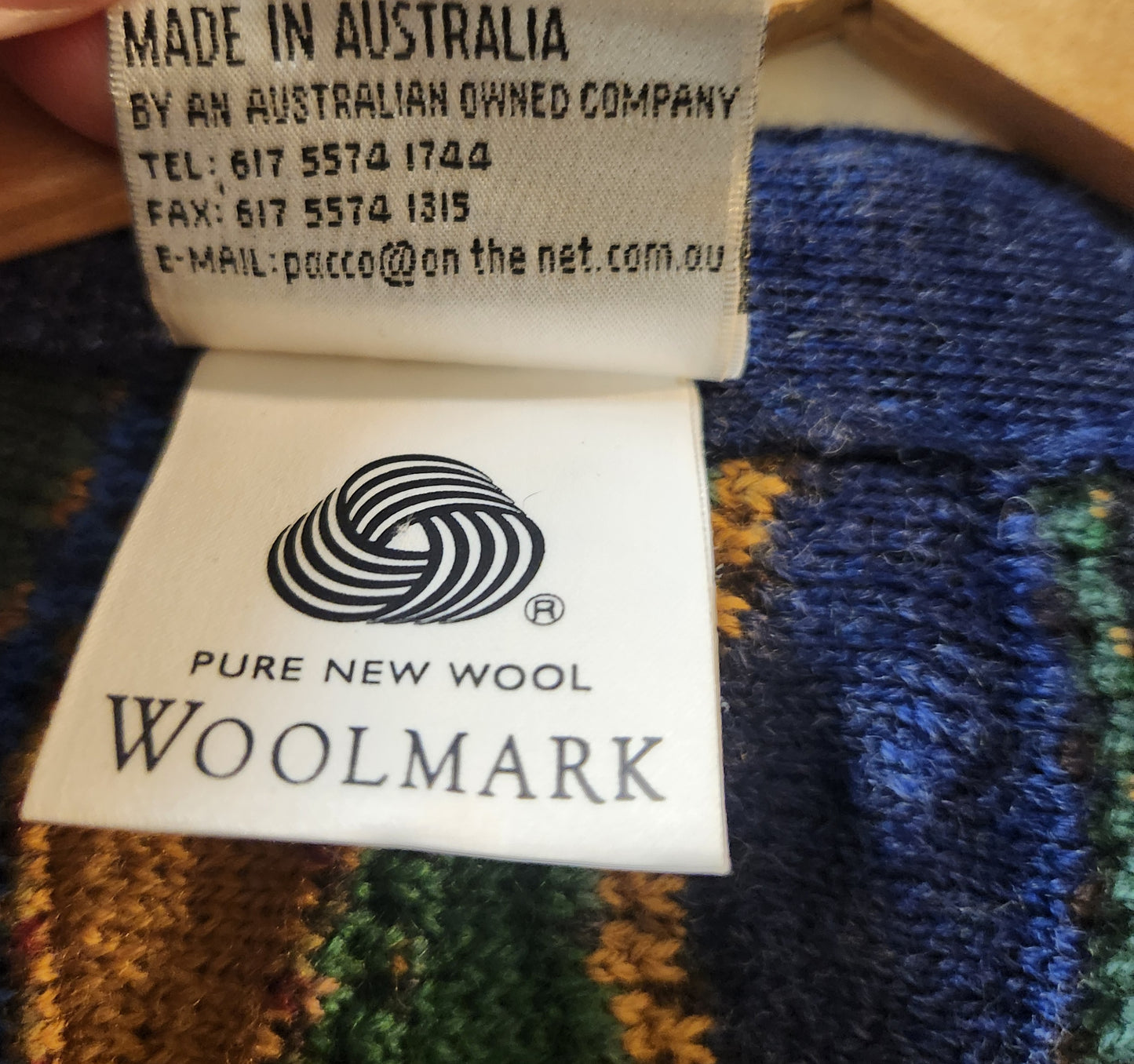 Vintage Purely Australian Woolmark Cardigan | Made in Australia | XL