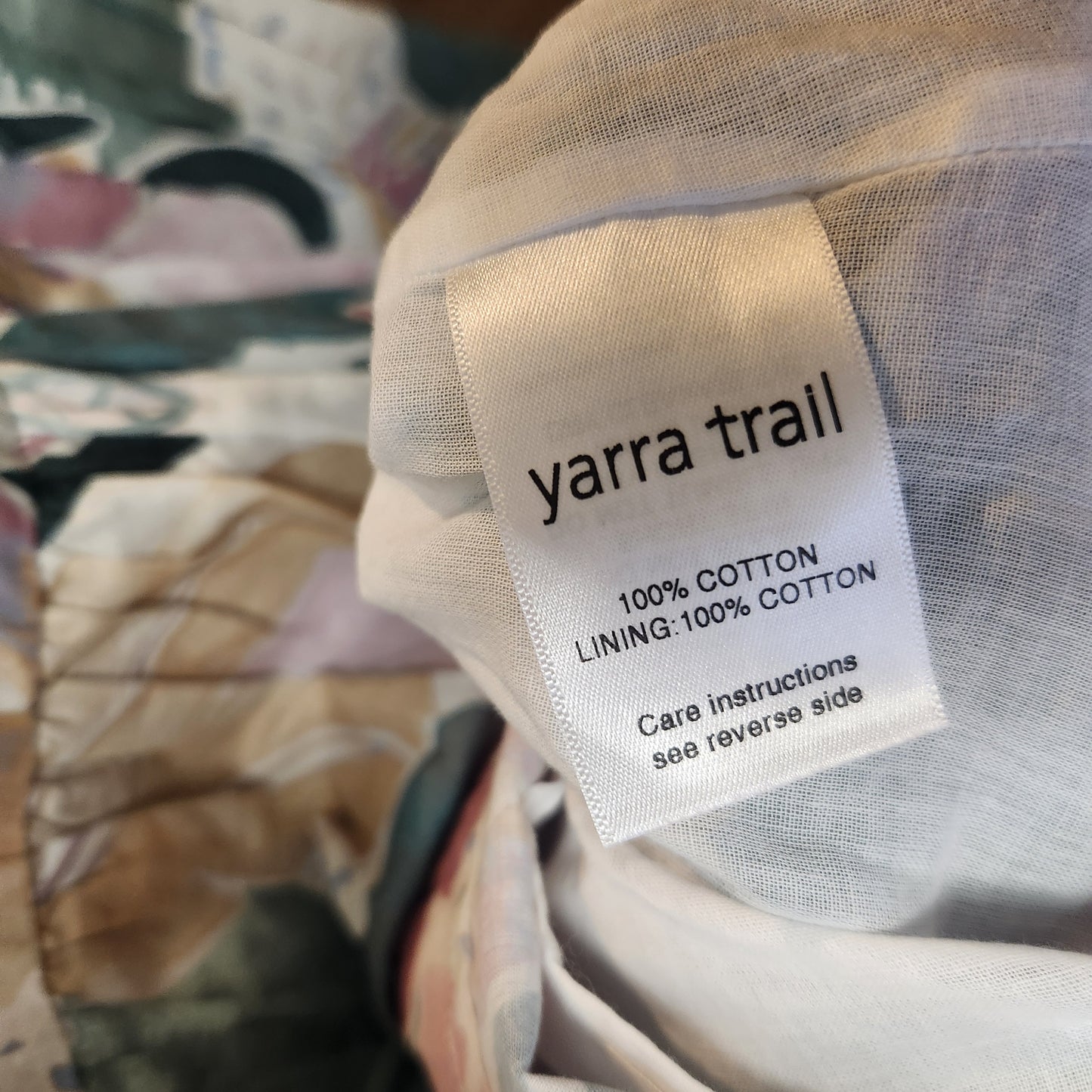 Yarra Trail Watercolour Blooms Cotton Tiered Midi Dress Size 18 NWT