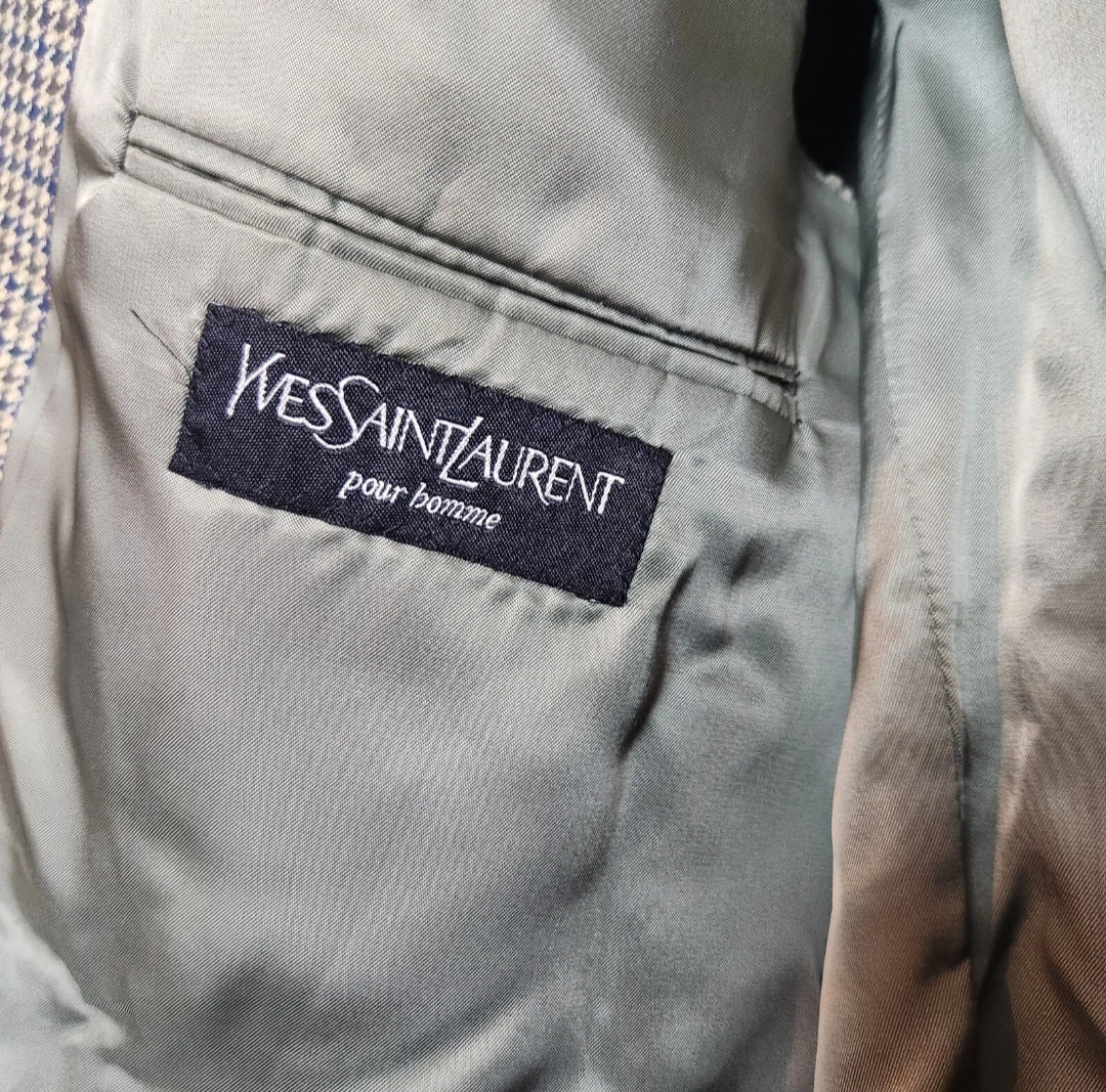 YVES SAINT LAURENT Rare Men’s Blazer Jacket Pure New Wool Classic 107 XL