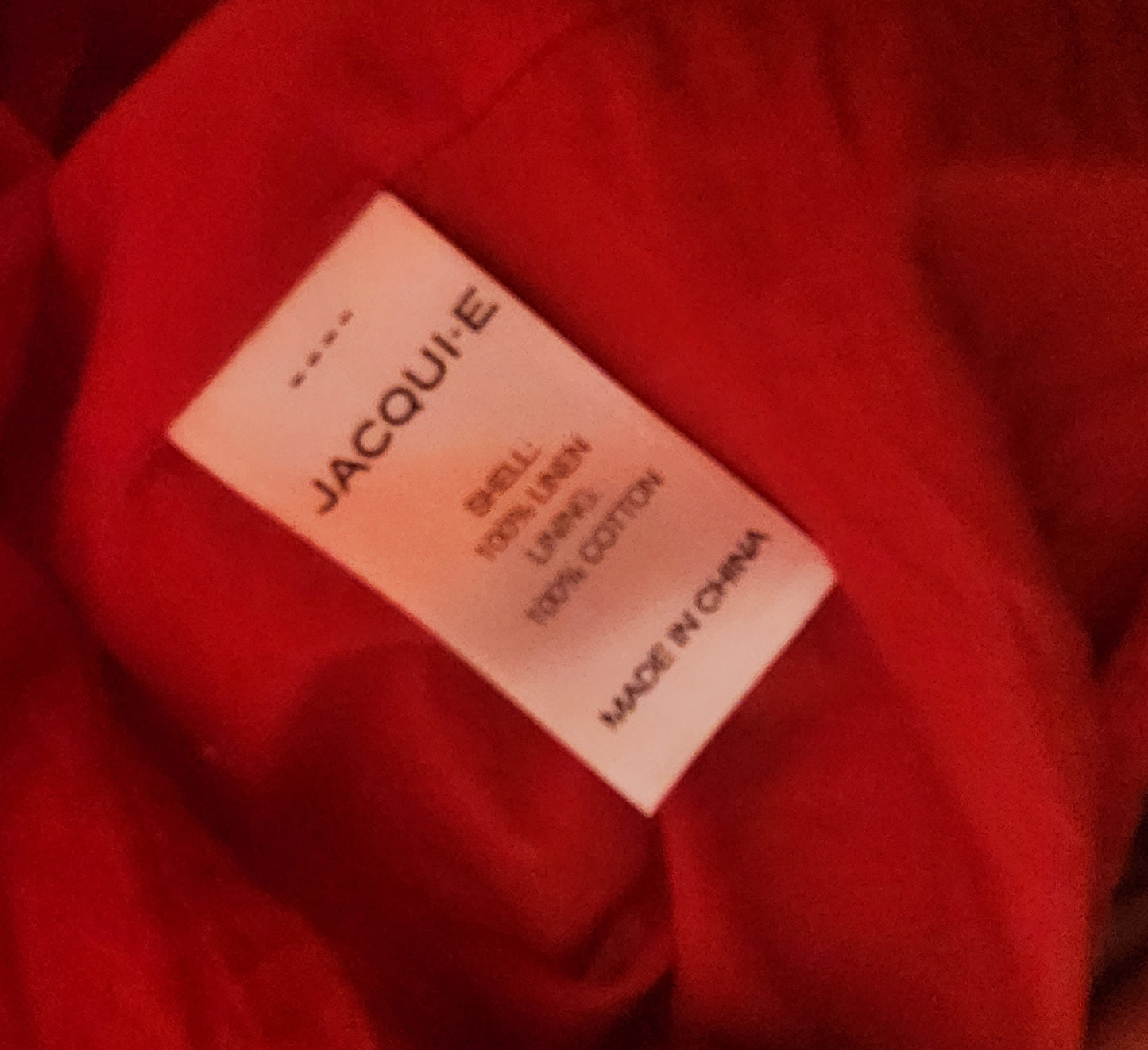 Jacqui E Linen Collection Red Floral Wrap Style Midi Dress Size 18