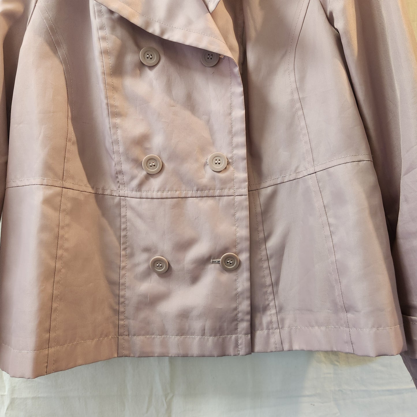 Marks & Spencer Dusky Rose Trench-Style Jacket UK 18 | Double-Breasted