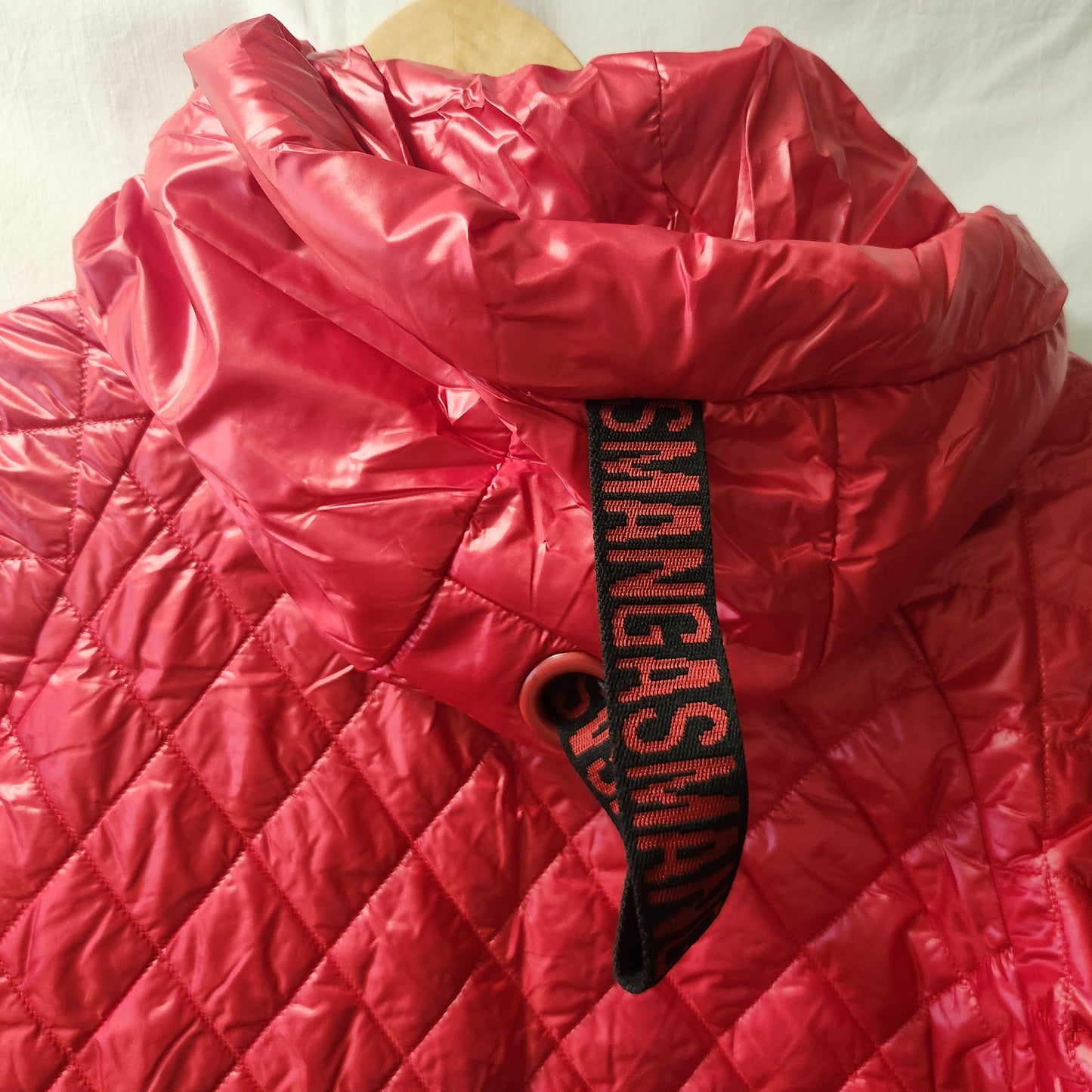 Gasman Women's Red Lightweight Quilted Puffer Jacket Hooded Size Small