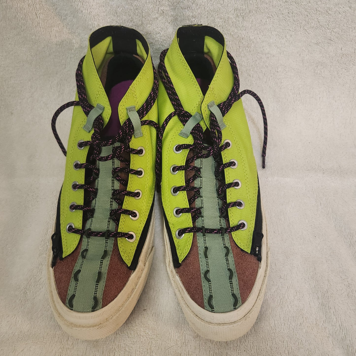 Converse Chuck 70 Utility Zip Low Top Sneakers Lime Green Multi Colour Men's US 9 / Women's US 11