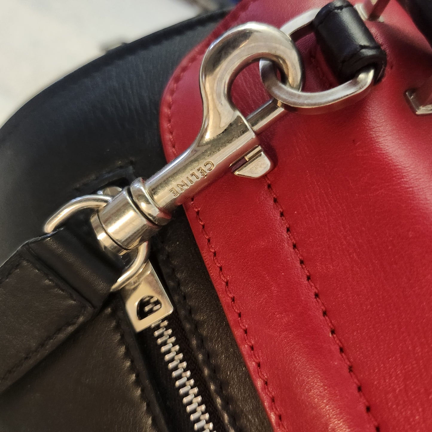 Authentic CELINE Medium Frame Bag Tri-Colour Smooth Calfskin Leather – Made in Italy