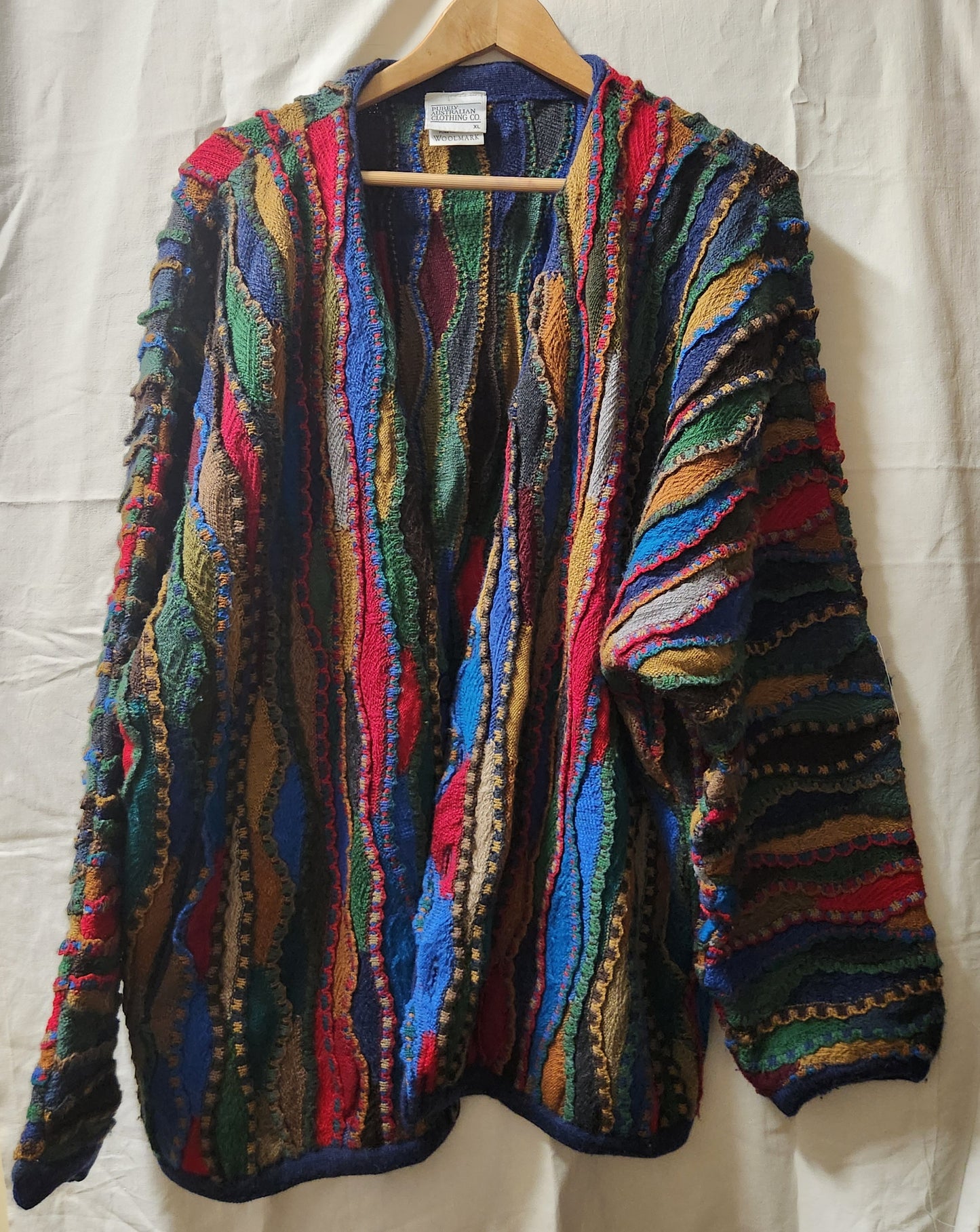 Vintage Purely Australian Woolmark Cardigan | Made in Australia | XL