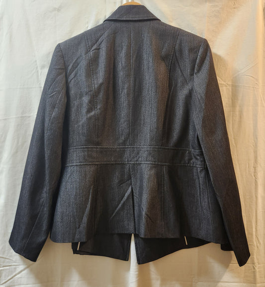 Calvin Klein Stretch Charcoal Double Breasted Blazer Women's Size 16W Tailored Jacket