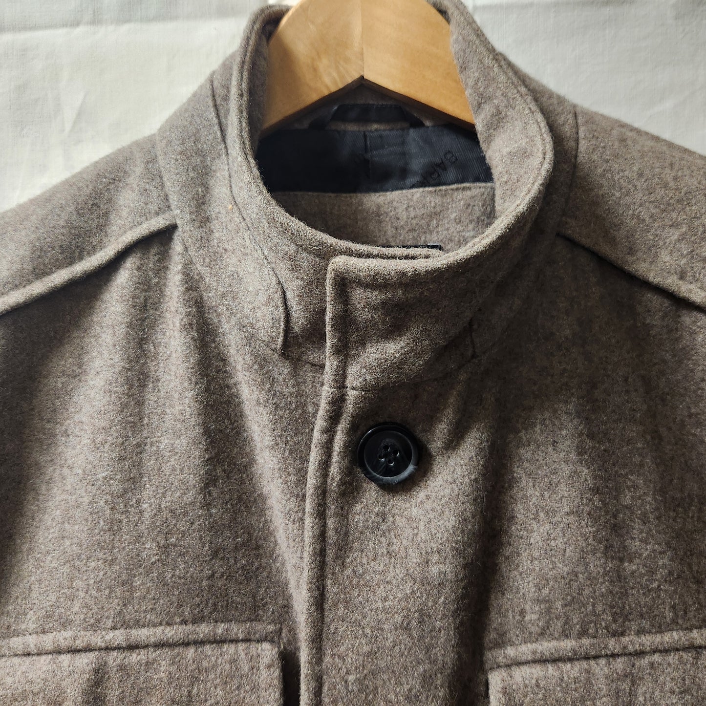 Barkers Men's Wool Blend Field Jacket Size M | Taupe Military Style Coat