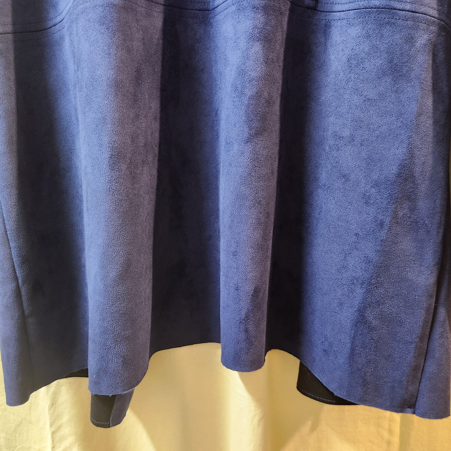 Noni B Royal Blue Faux Suede Studded Open Front Jacket Size 14 Women's