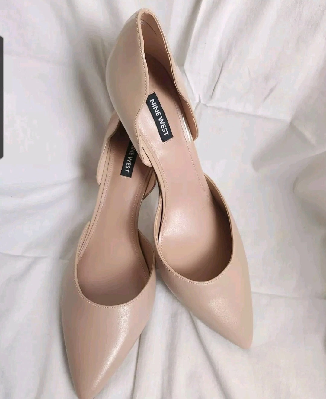 Nine West Nude Pointed Toe d'Orsay Pumps Size 10.5M Women's Classic Mid Heel