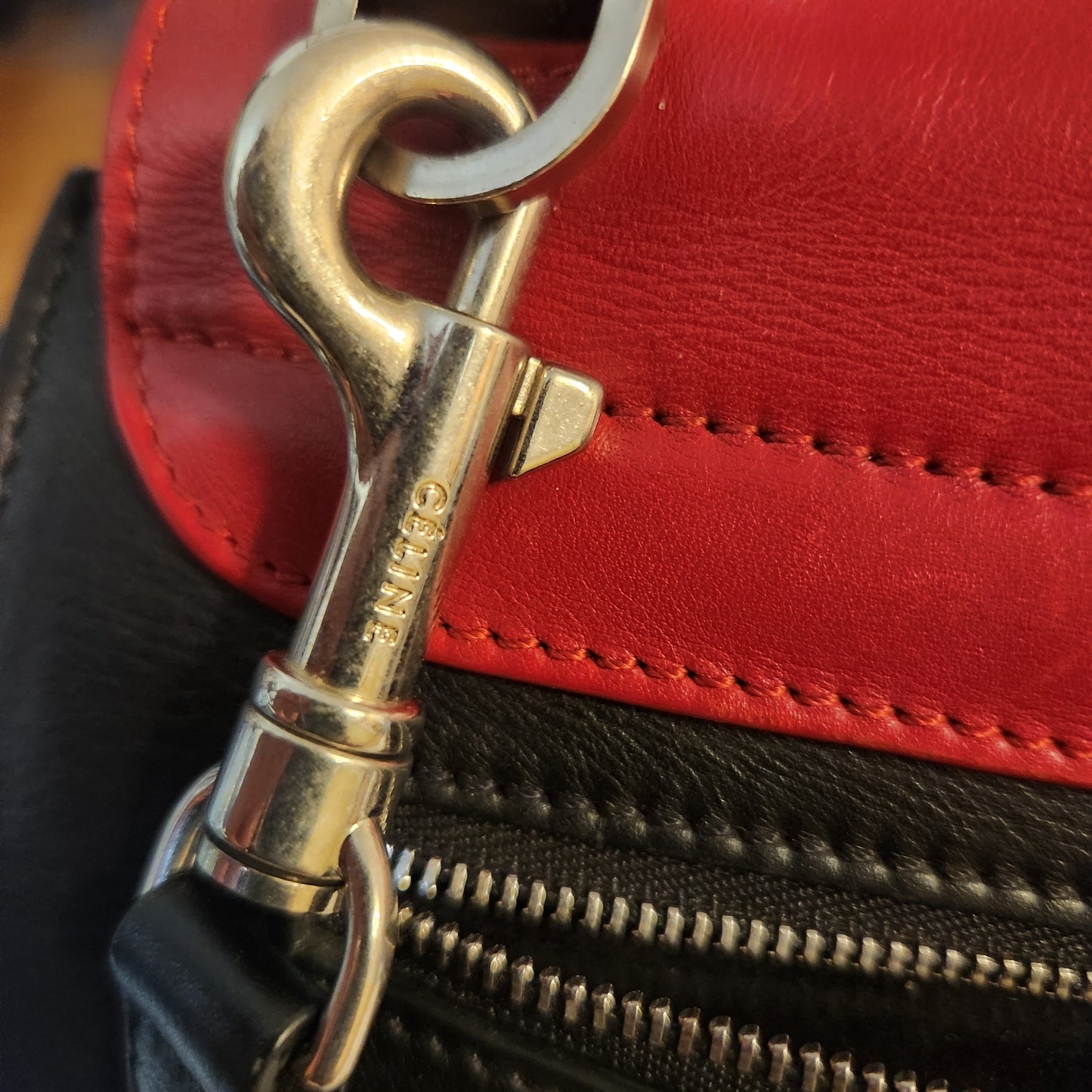 Authentic CELINE Medium Frame Bag Tri-Colour Smooth Calfskin Leather – Made in Italy