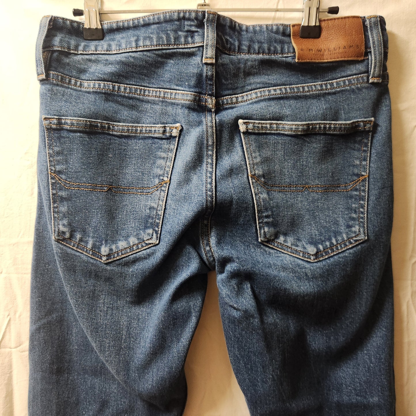 R.M. Williams Premium Denim Jeans Women's Blue Straight Leg Size 39cm Waist