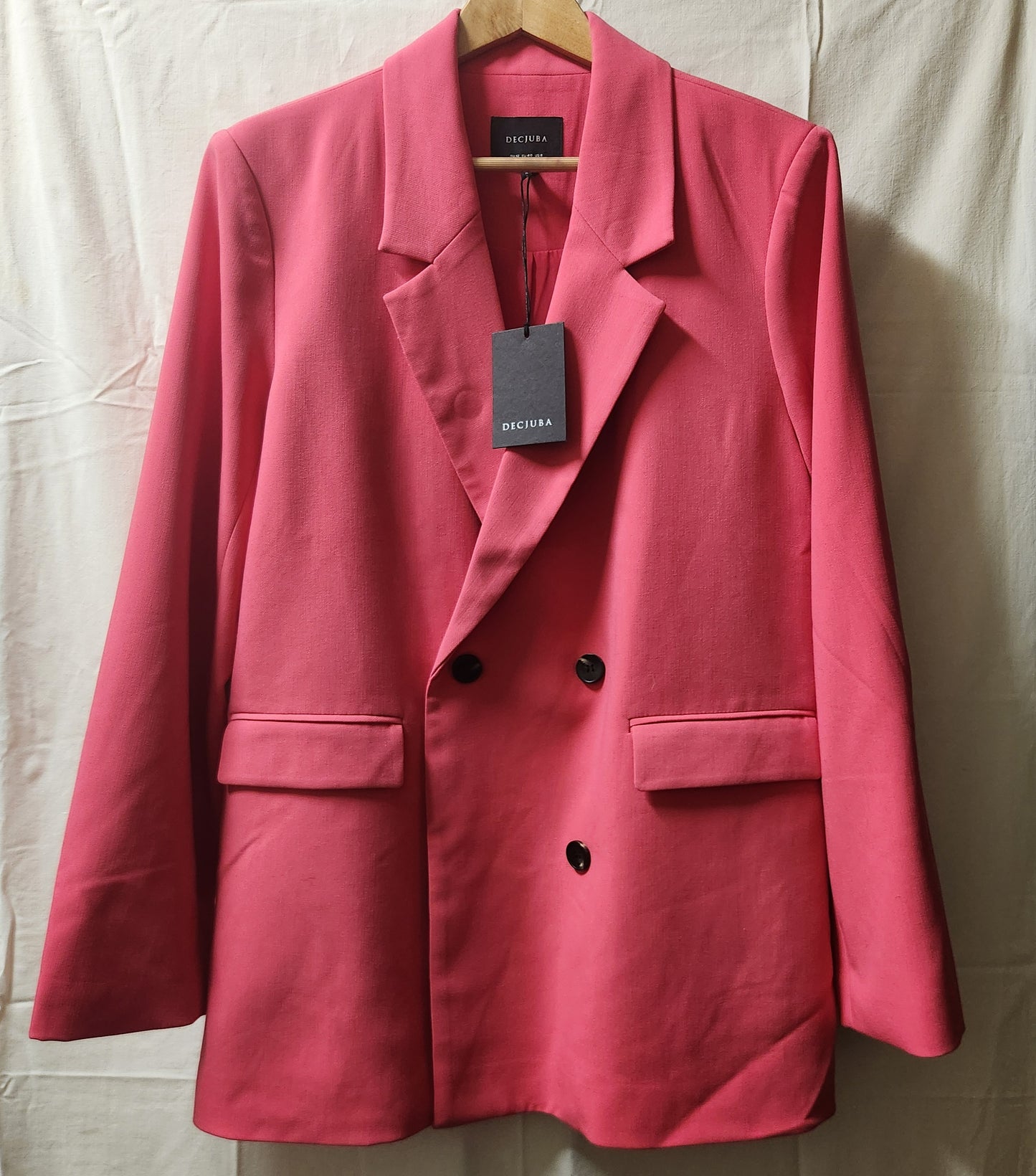 DECJUBA Carys Boyfriend Blazer Watermelon Pink | Size 12 | New With Tags