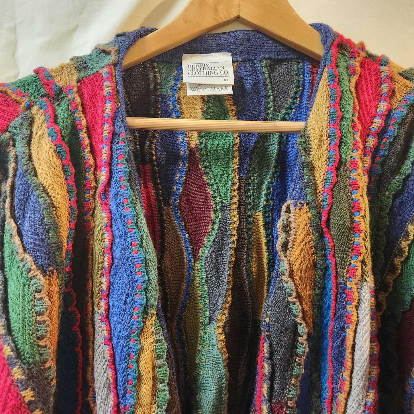 Vintage Purely Australian Woolmark Cardigan | Made in Australia | XL