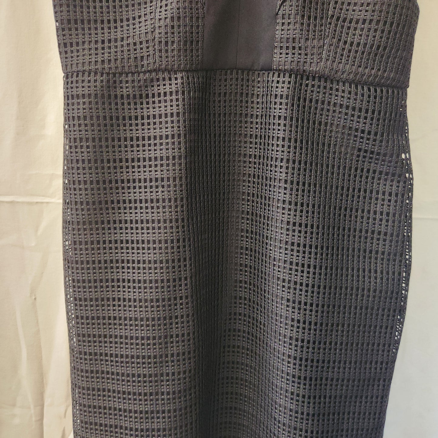 Veronika Maine Black Mesh Detail Dress | Made in Australia | Size 6