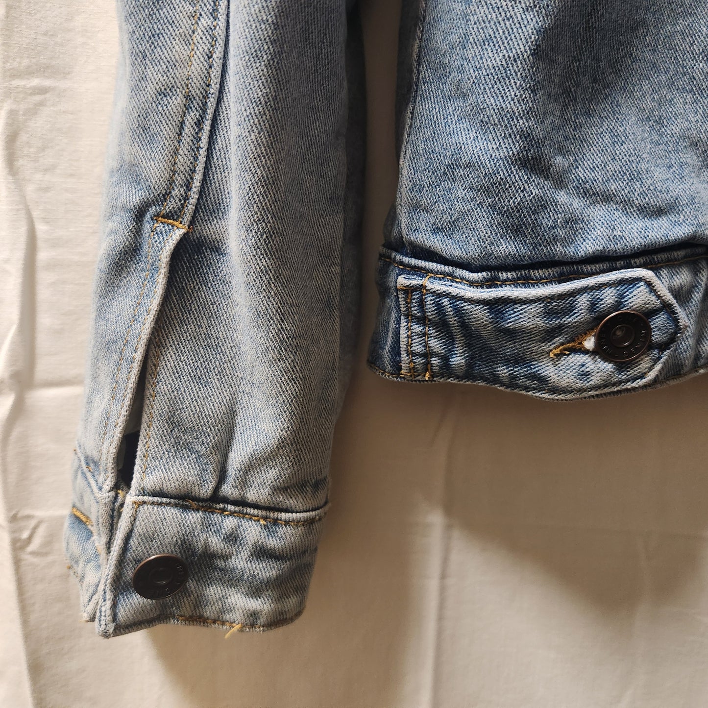 Cotton On 91 Borg Lined Denim Jacket Distressed Blue XL New With Tags