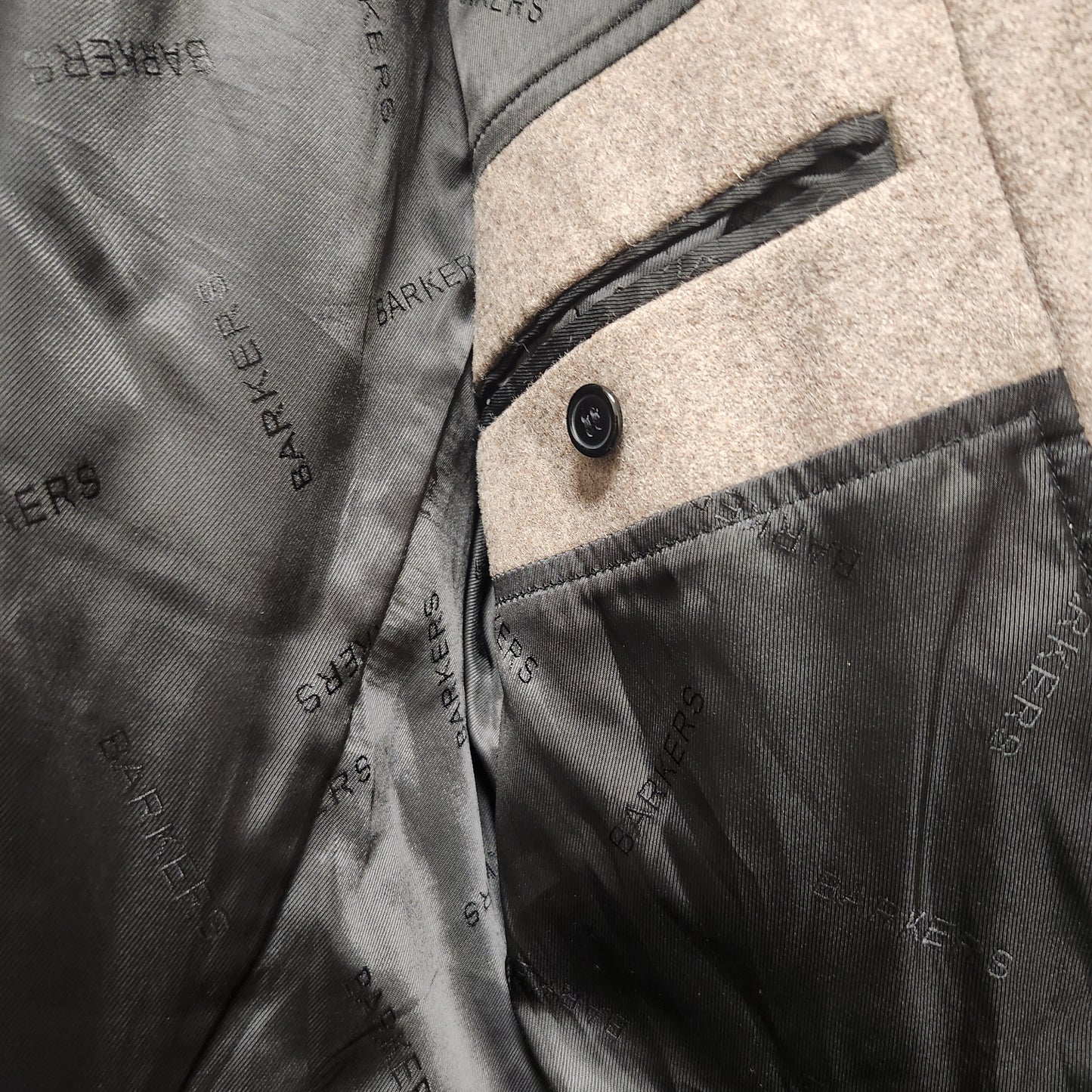 Barkers Men's Wool Blend Field Jacket Size M | Taupe Military Style Coat