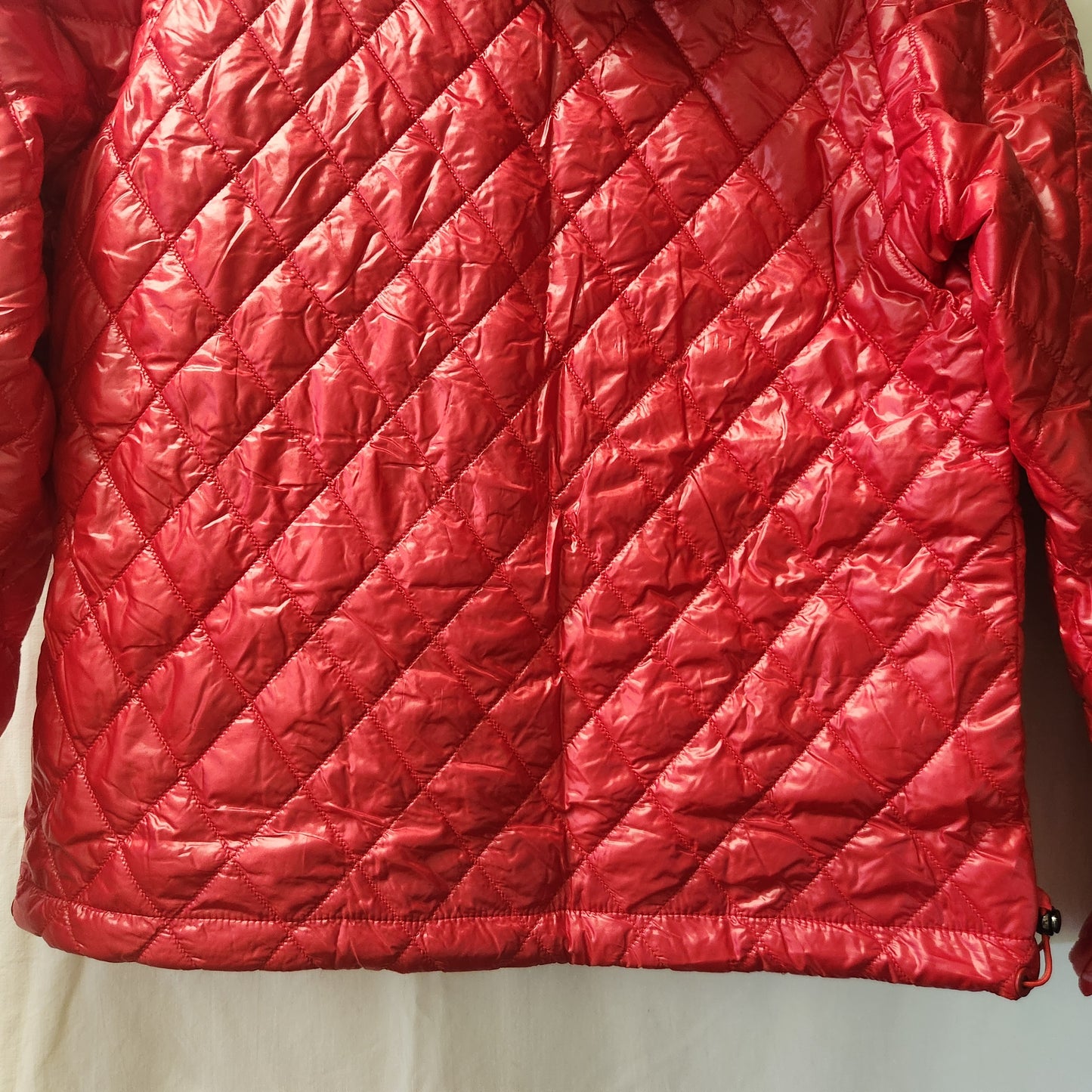 Gasman Women's Red Lightweight Quilted Puffer Jacket Hooded Size Small