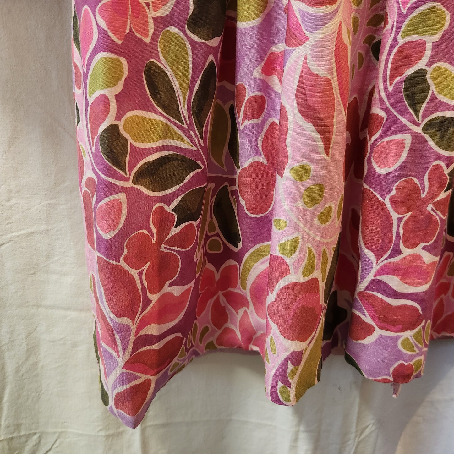 Blue Illusion Reversible Floral Linen Blend Coat Jacket Pink | Size L | BNWT