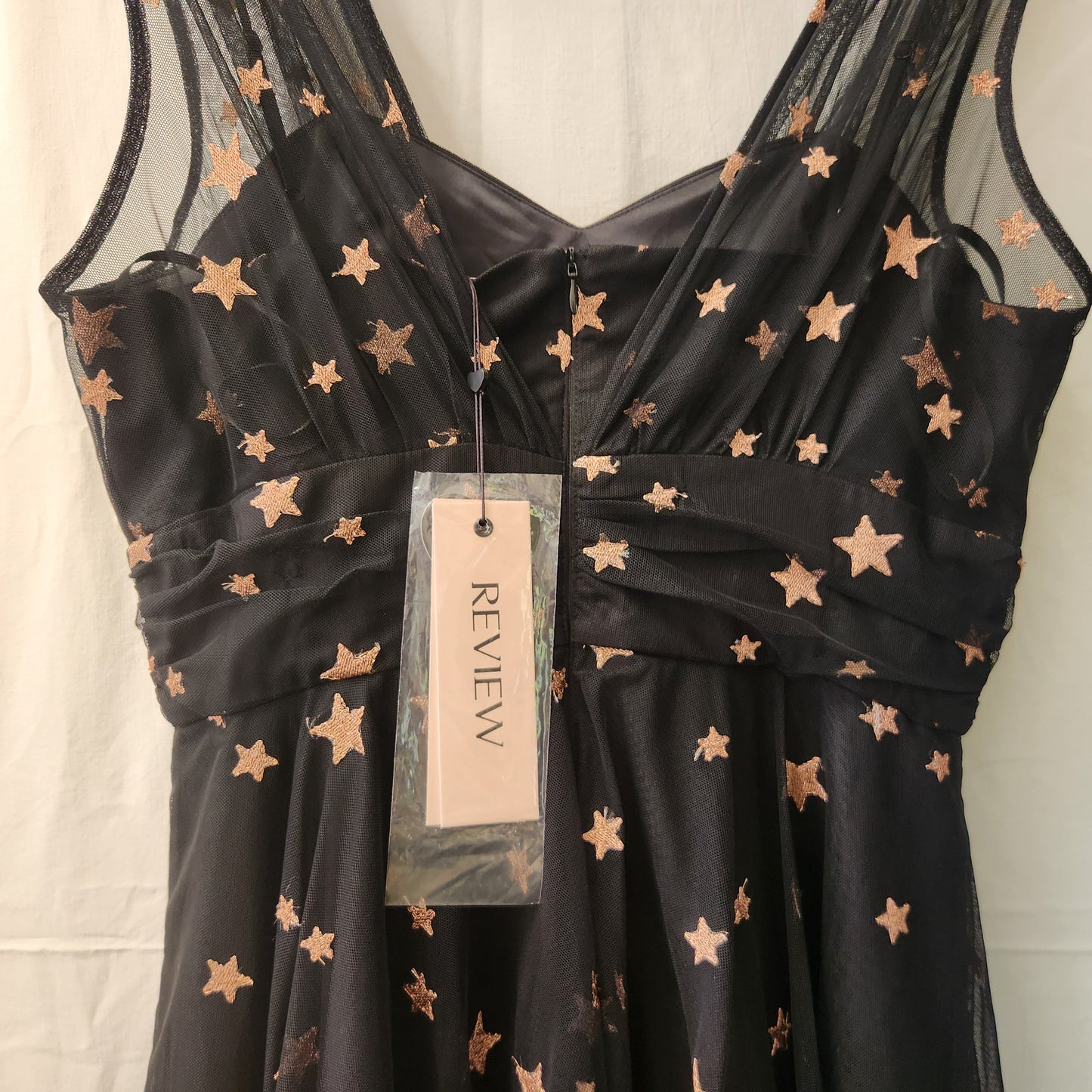 Review Wish Upon A Star Dress BNWT Size 12 Black Rose Gold Occasion Dress