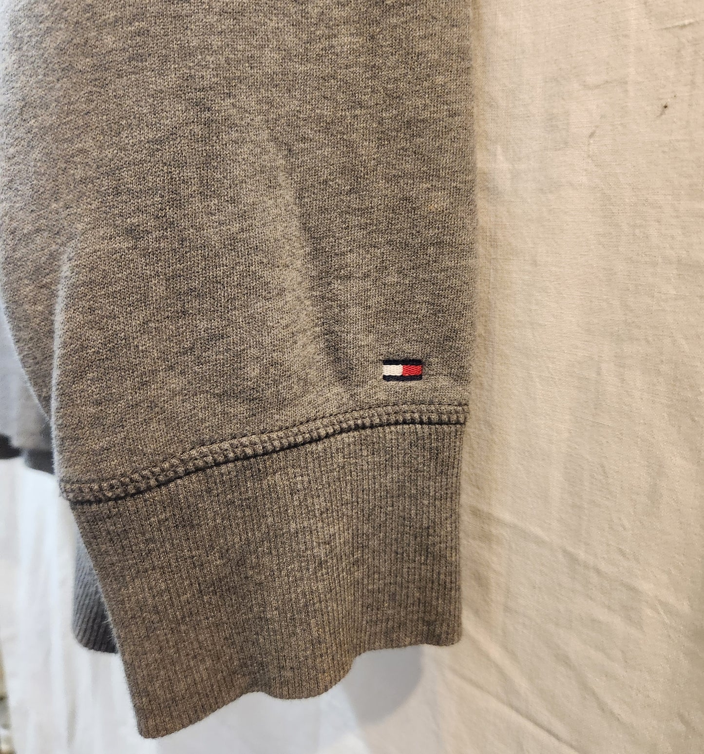 Tommy Hilfiger Heritage Crest Hoodie Grey Fleece Pullover | Women's L