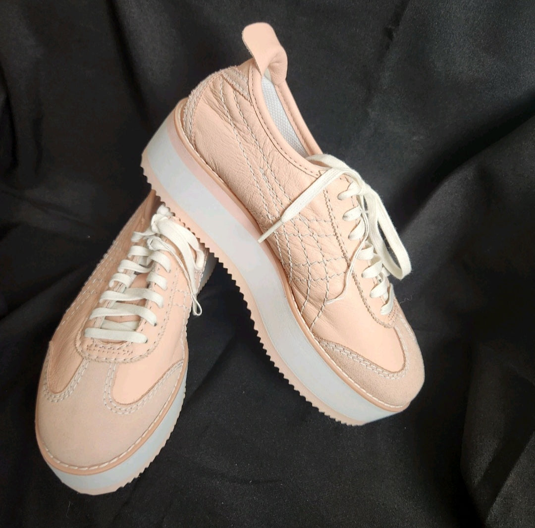 NEW Onitsuka Tiger x GCDS Mexico 66 Platform Leather Sneakers Blush Pink | Women's US 6 / EU 37 | With Box