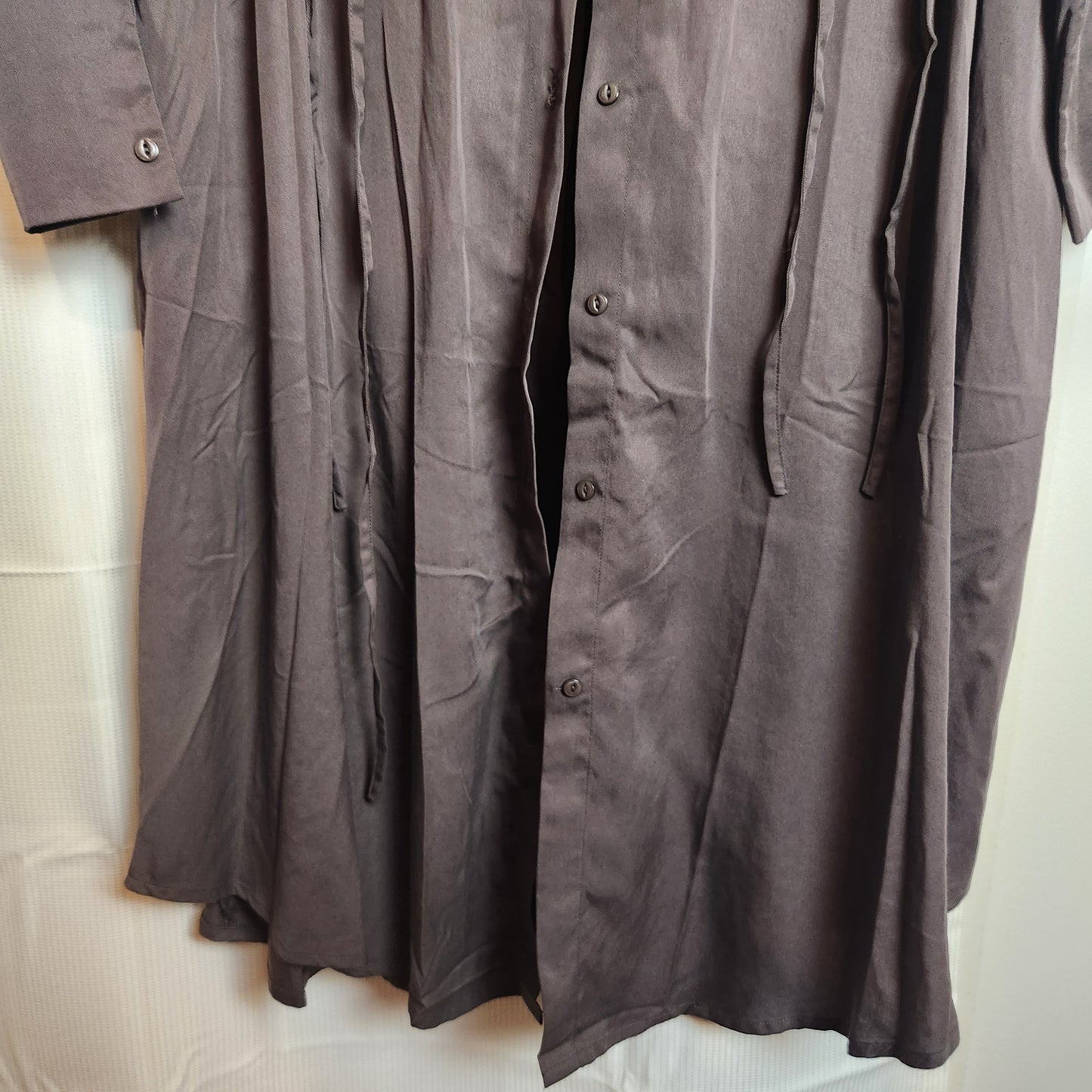BNWT Paqoda Muyu Dress Slate Size 2 | 100% TENCEL Midi Shirt Dress
