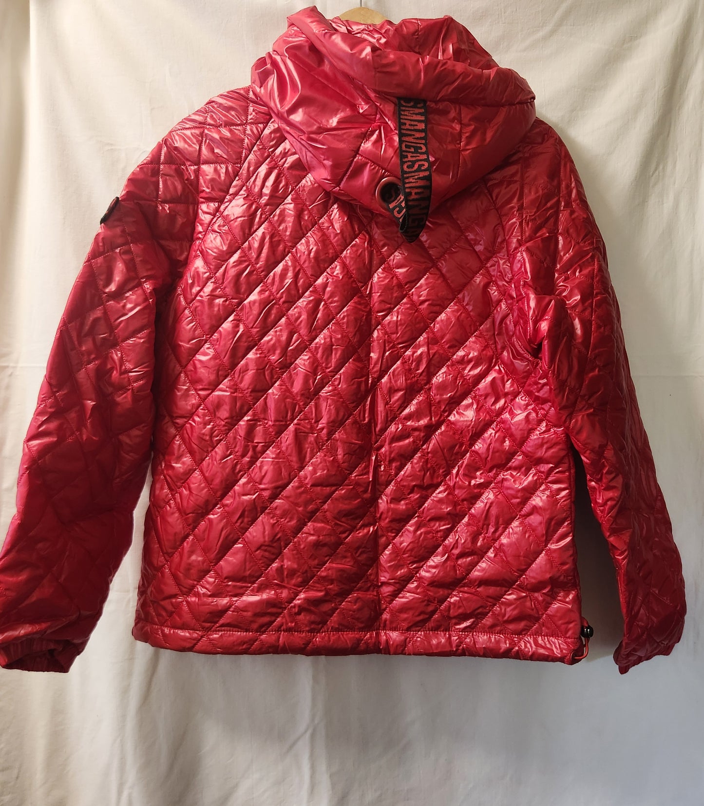 Gasman Women's Red Lightweight Quilted Puffer Jacket Hooded Size Small