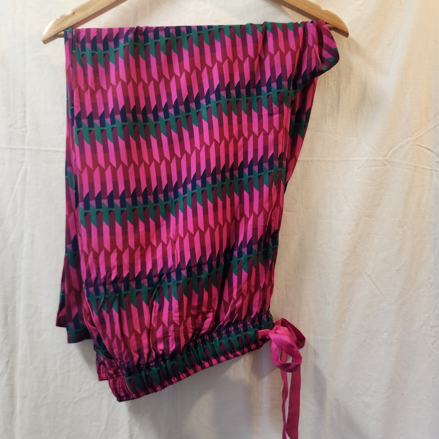 BNWT Sussan Pink Geometric Viscose Pyjama Set | BCNA Edition | XXXL