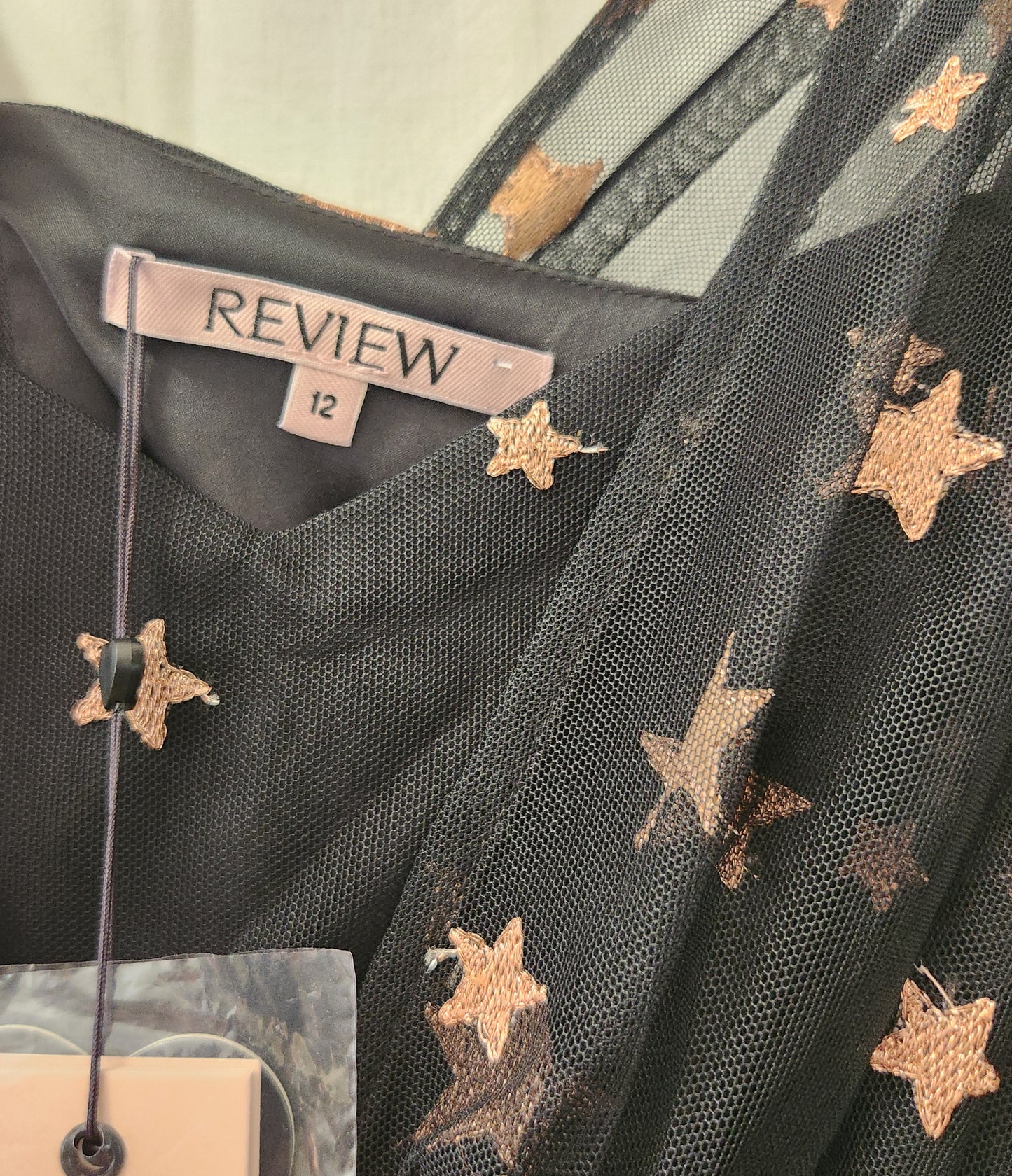 Review Wish Upon A Star Dress BNWT Size 12 Black Rose Gold Occasion Dress