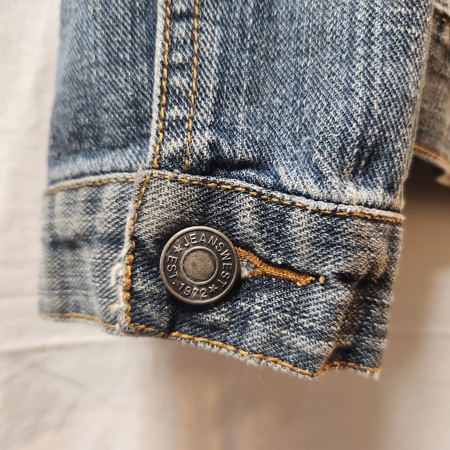 Jeans West Women's Blue Denim Jacket XL | Classic Vintage Wash 100% Cotton