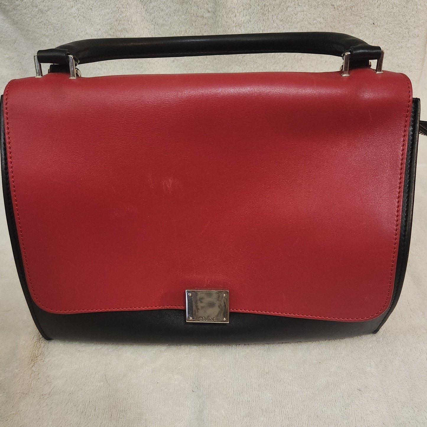 Authentic CELINE Medium Frame Bag Tri-Colour Smooth Calfskin Leather – Made in Italy
