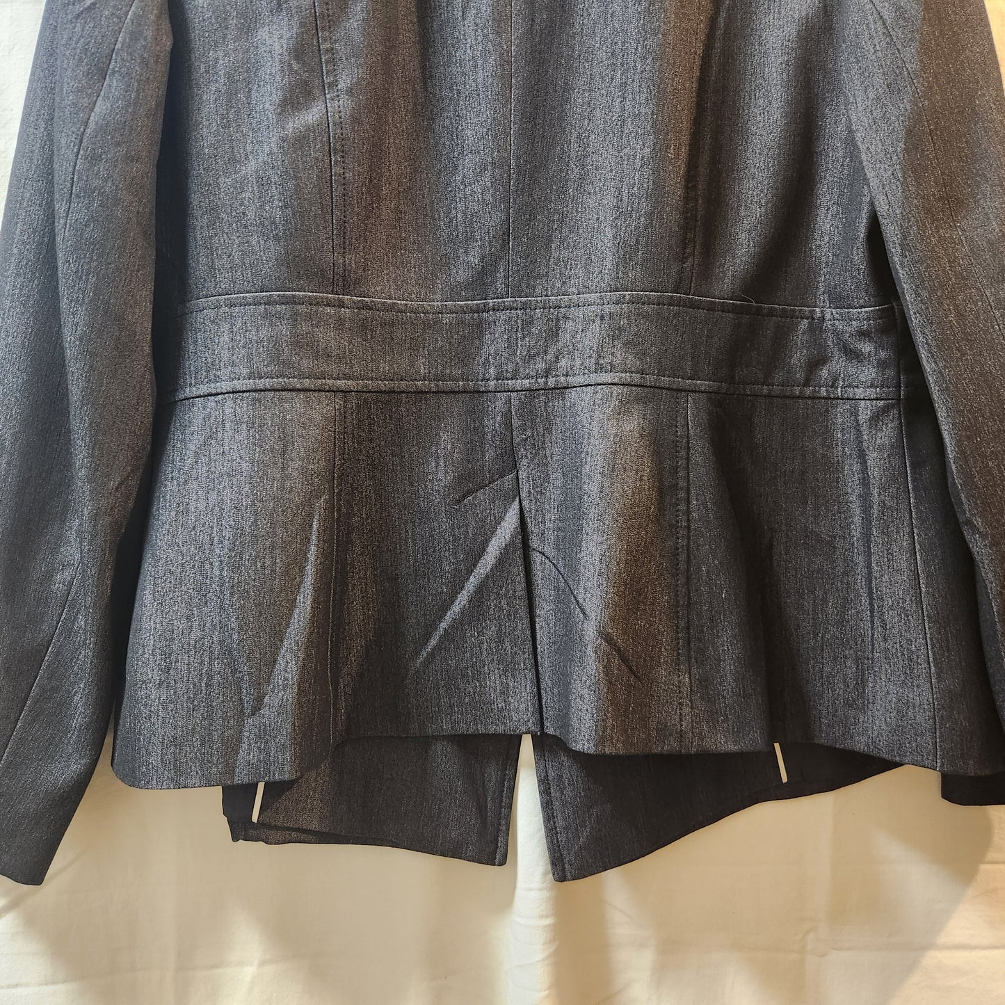 Calvin Klein Stretch Charcoal Double Breasted Blazer Women's Size 16W Tailored Jacket