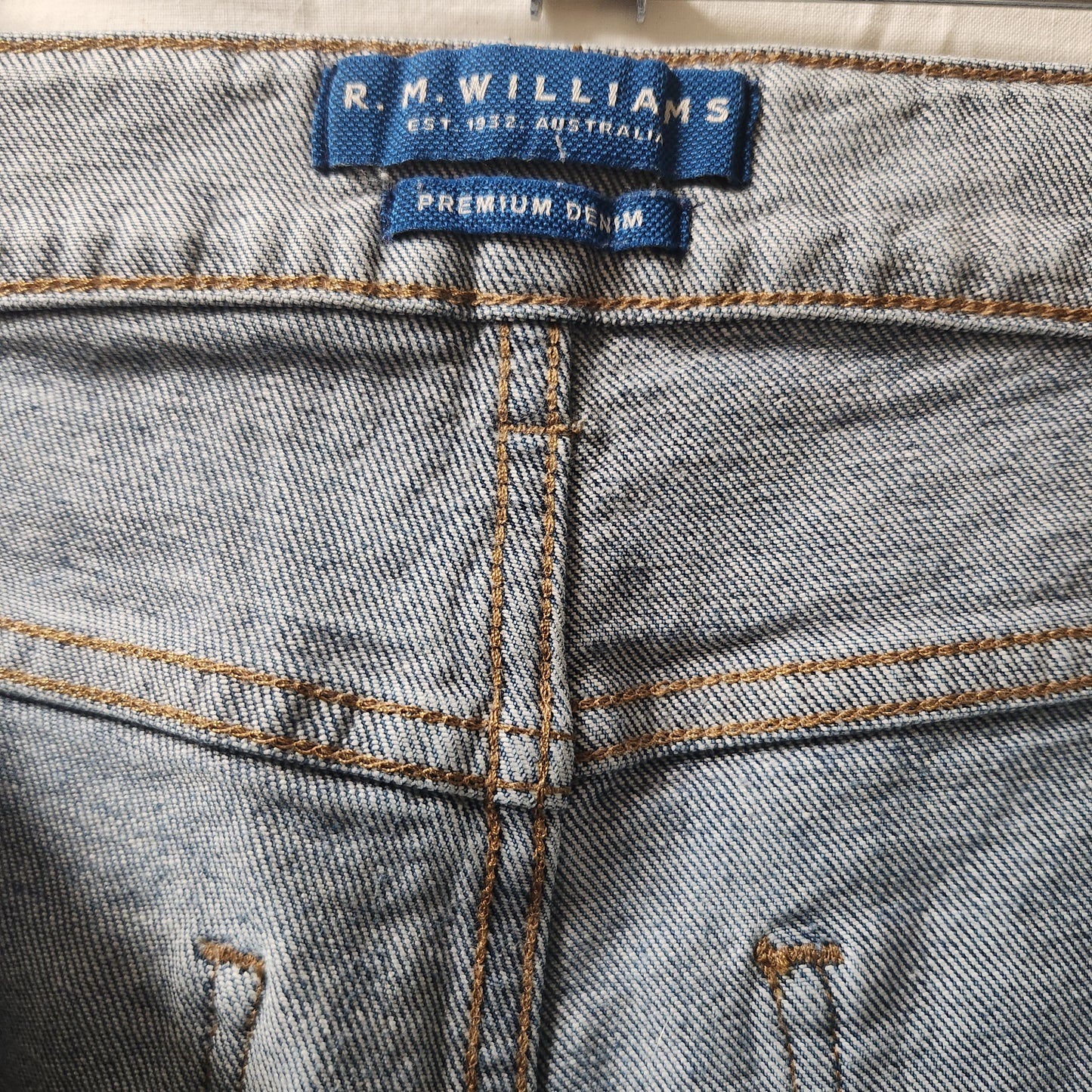 R.M. Williams Premium Denim Jeans Women's Blue Straight Leg Size 39cm Waist