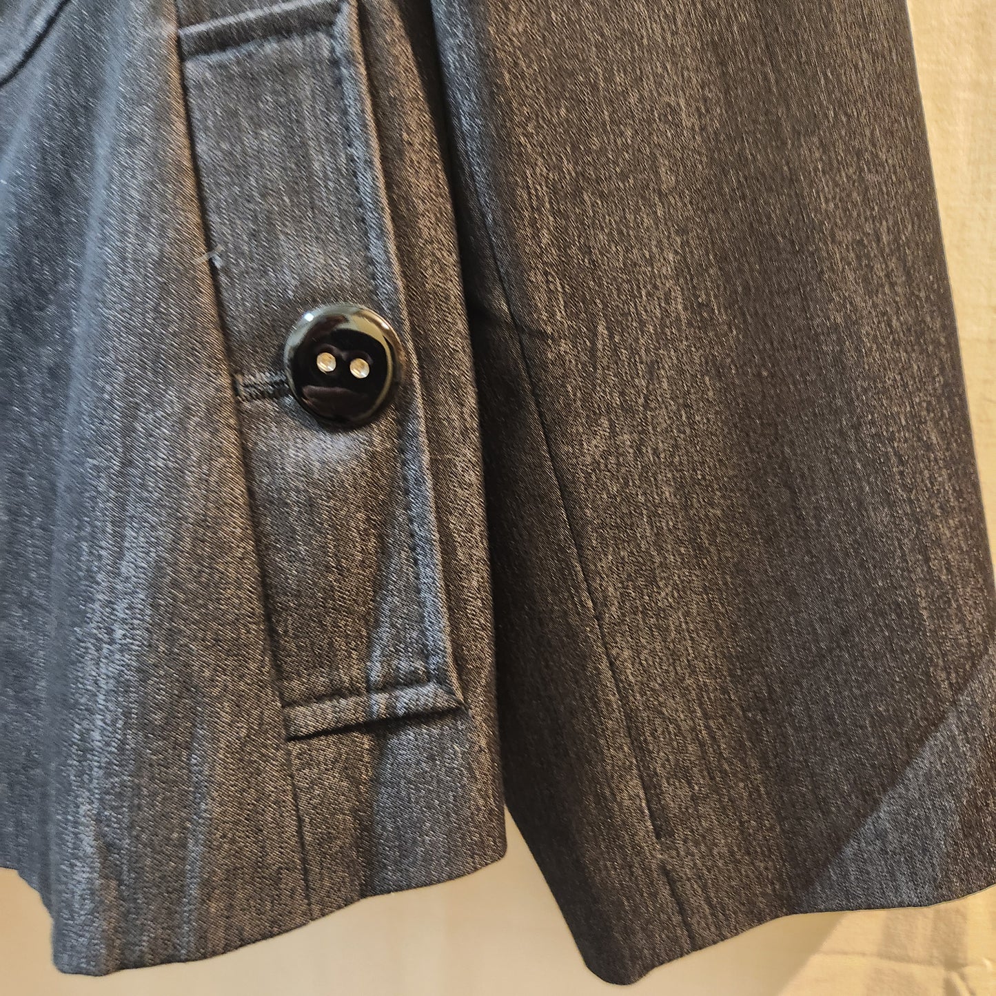 Calvin Klein Stretch Charcoal Double Breasted Blazer Women's Size 16W Tailored Jacket