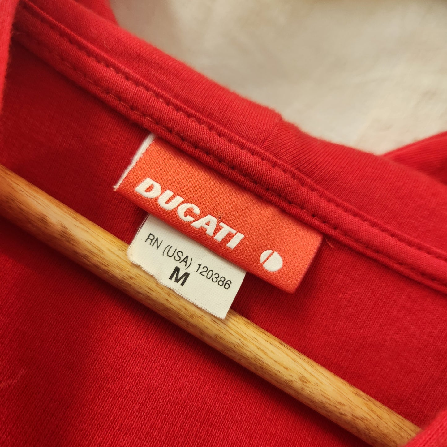 Ducati Corse Full Zip Hoodie Red Italian Stripe Logo Jacket | Medium