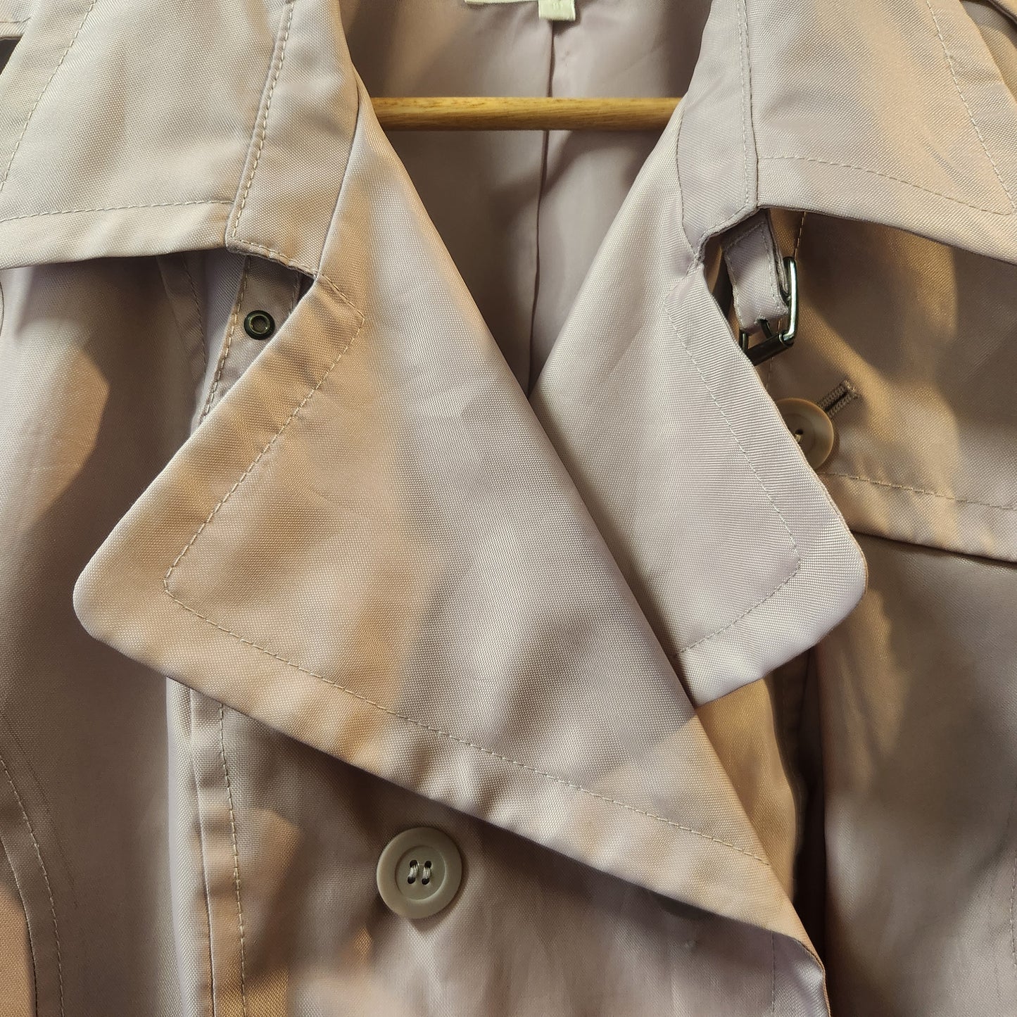 Marks & Spencer Dusky Rose Trench-Style Jacket UK 18 | Double-Breasted