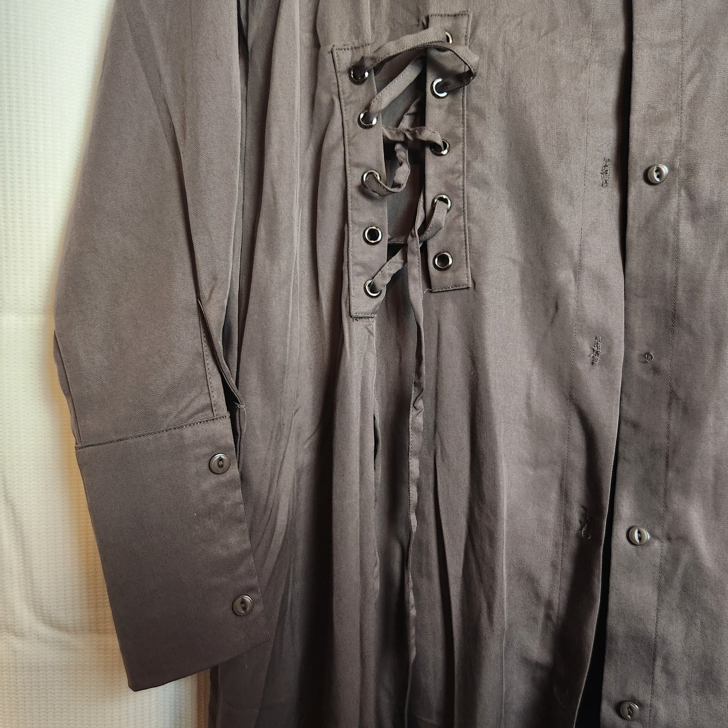 BNWT Paqoda Muyu Dress Slate Size 2 | 100% TENCEL Midi Shirt Dress