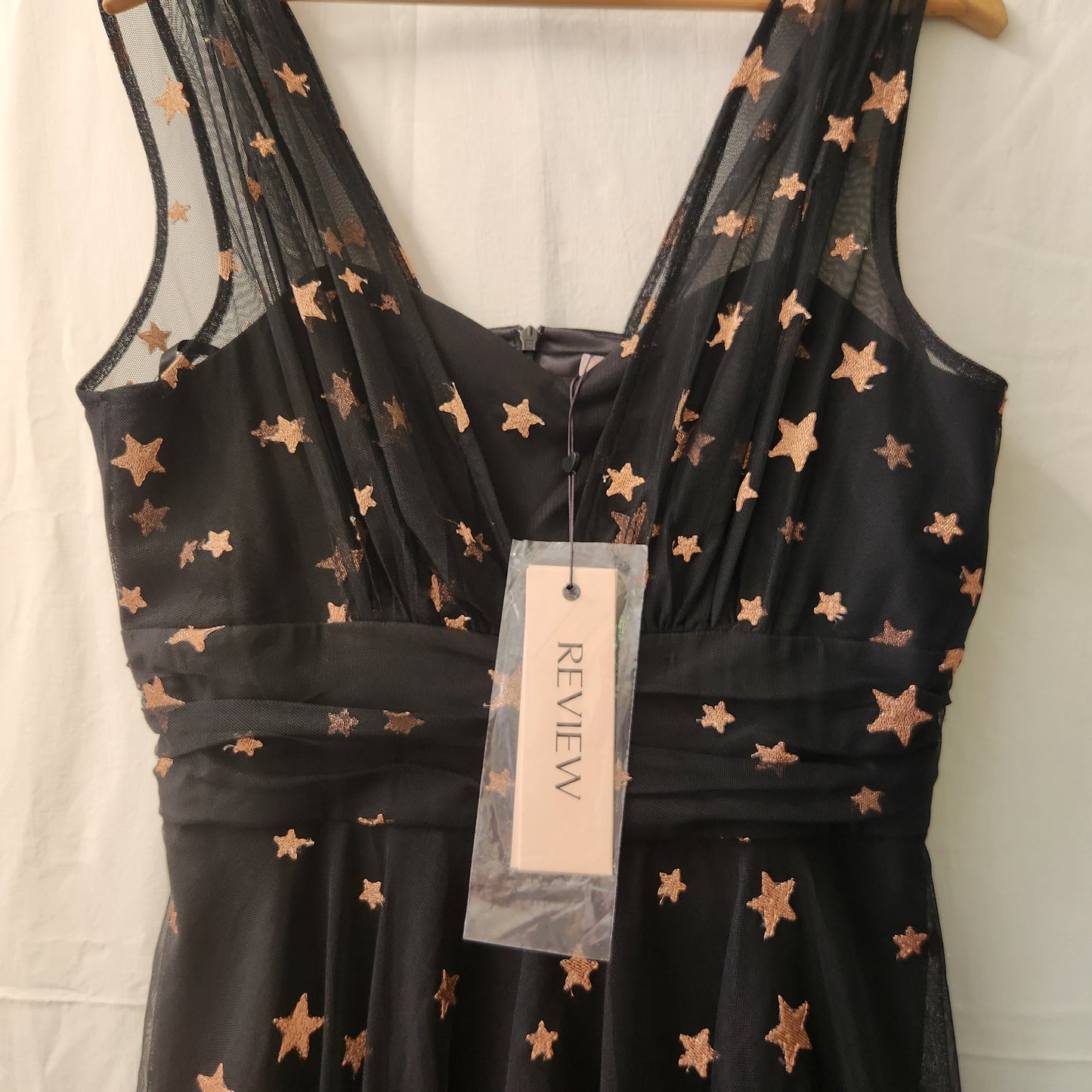 Review Wish Upon A Star Dress BNWT Size 12 Black Rose Gold Occasion Dress