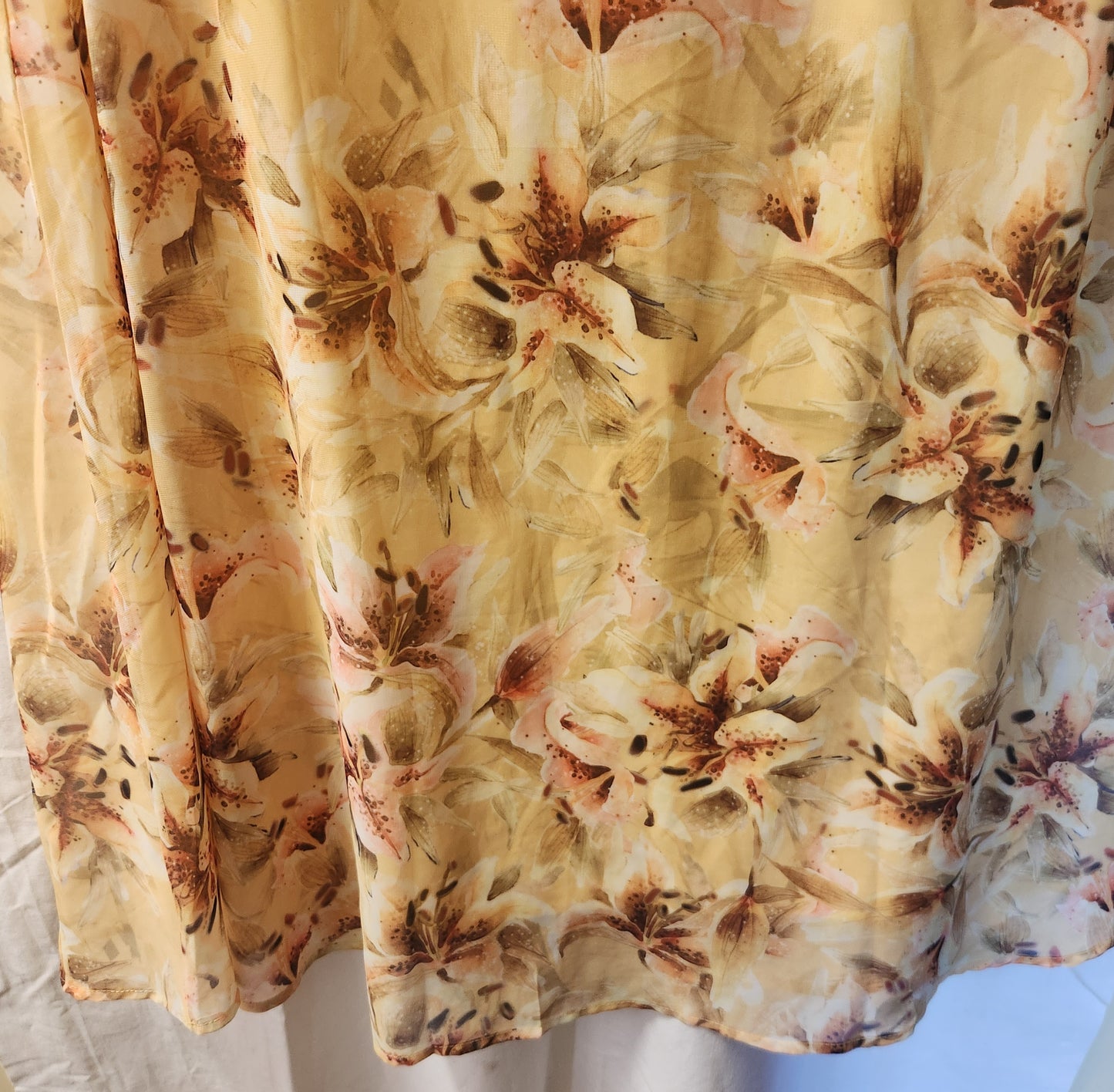 European Collection Yellow Floral Midi Dress Size 42 BNWT Sleeveless Lined Elegant